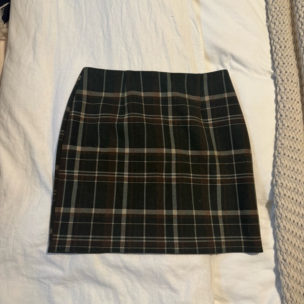 Sage the label plaid mini skirt size medium
